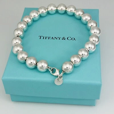 8 inch Tiffany & Co HardWear Bead Ball Bracelet in Sterling Silver Authentic - Image 1 of 4