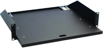 19" Rackwanne 2 HE mit Auszugsschienen, ausziehbare Rackablage Adam Hall 87555 - Bild 1 von 4