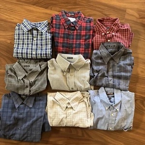 (9) M Long Sleeve Shirts Izod St John’s Bay Dockers Van Heiden Arrow Flannel - Picture 1 of 10