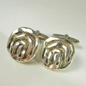 Vintage Silver Cufflinks with Box Unique Mens Cuff Links - Bild 1 von 6