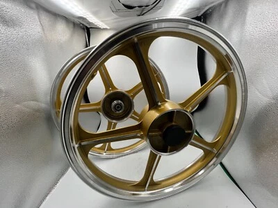 Sport Rims Honda C70 Passport 1 Pair Gold With Bearing Bush 5 SPOKES 17 in Foto 1 de 4