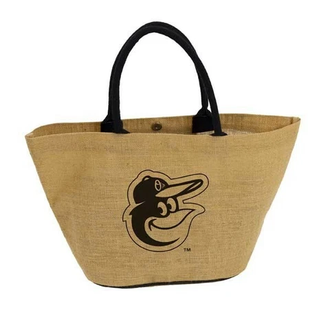 MLB Baltimore Orioles 19" X 12" X 6" Jute Tote Bag Cover