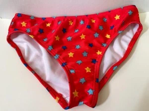 NEU NEU OHNE ETIKETT DC Super Hero Mädchen ROTES BIKINIUNTERTEIL SEPARAT Schwimmen Badeanzug 6 6X - Bild 1 von 3