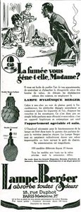 Reklame alte Lampe Berger 1928 aus Zeitschrift - Bild 1 von 1