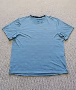 Nike Dri- Fit Womens Blue Size Large Loose Boxy Fit Short Sleeve - Picture 1 of 10