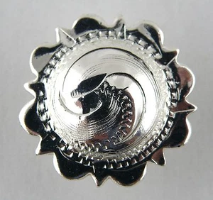 3/4" Mexicali Round Concho - Silver Plate - Screwback - Picture 1 of 1