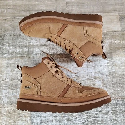 UGG Highland Hi Heritage Hombres Zapatos Talla 9 Marrón Castaño Cuero Botas de Invierno Foto 1 de 4