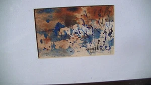 SELTEN Maureen 1979 Queue Aquarell New Mexico Künstler 3,5"T x 5,5"W - Bild 1 von 13