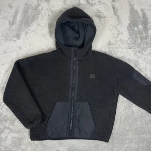 Under Armour Fleece Jacket Mens Large Black Deep Pile Sherpa Full Zip Pockets - Picture 1 of 10