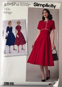 Simplicity, abito anni '50, #R10157, taglia 16-24, non tagliato, vintage, retrò - Foto 1 di 2