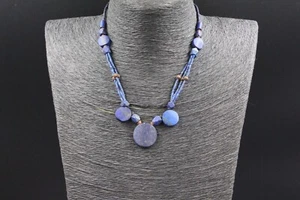 Afghanische natürliche Lapislazuli Stein Halskette, Tribal Bauchtanz betäubende Halskette, - Bild 1 von 6