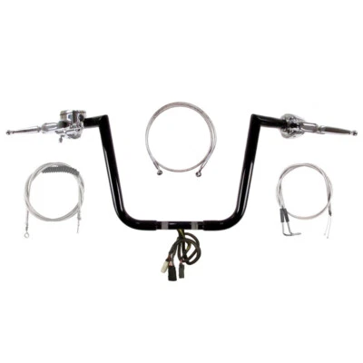 Manillar Jarhead 1 1/4" negro 12" CKit 1996-2006 Harley-Davidson Softail Foto 1 de 4