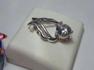 ❤️  ESTATE PENDANT ~ 2 ct Round CZ Rose Gold Scroll “Basket” ~ Stunning ❤️ - Picture 1 of 4
