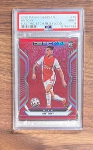 2020 Panini Ossidiana Antony Red Flood RC/28 Rookie Color Match PSA 9 Man Utd - Foto 1 di 2