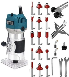 110V Router Tool 800W Wood Trim Router 30000RPM Electric Hand Trimmer Palm - Picture 1 of 8