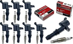 Set of 8 Ignition Coil Straight Boot DG511 with Spark Plug SP546 Combo Set - Picture 1 of 5