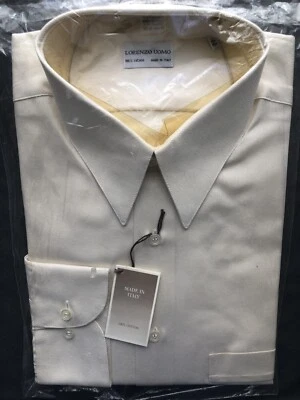 Camisa de vestir Lorenzo Uomo - HECHA EN ITALIA - Hombre talla 16 NUEVA Envío rápido gratuito Foto 1 de 4