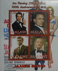 Ian Fleming 100 Birth anniv. James Bond 007 m/s Malawi 2008 mint MNH IMPERF F043 Only A$3.35 on eBay