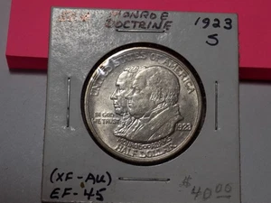 1923-S Monroe Doctrine Silver Half Dollar - XF/AU Condition - Picture 1 of 2