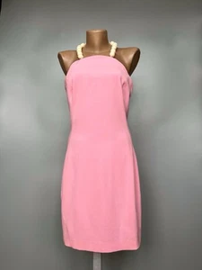 MOSCHINO Cheap and Chic Cocktailkleid rosa Neckholder Perlen Träger Größe S - Bild 1 von 15