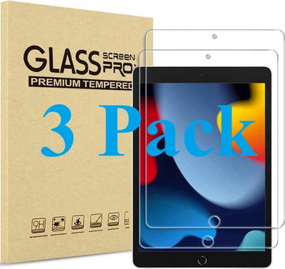[3-Pack] Tempered Glass Screen Protector For iPad 9.7 2 Mini 4 Pro Air 4th 6th - Image 1 of 4