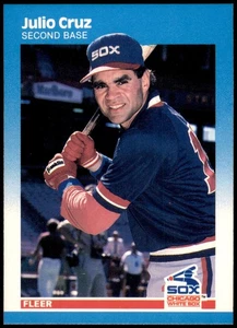 Julio Cruz Chicago White Sox 1987 Fleer #492 Baseball Card - Picture 1 of 2
