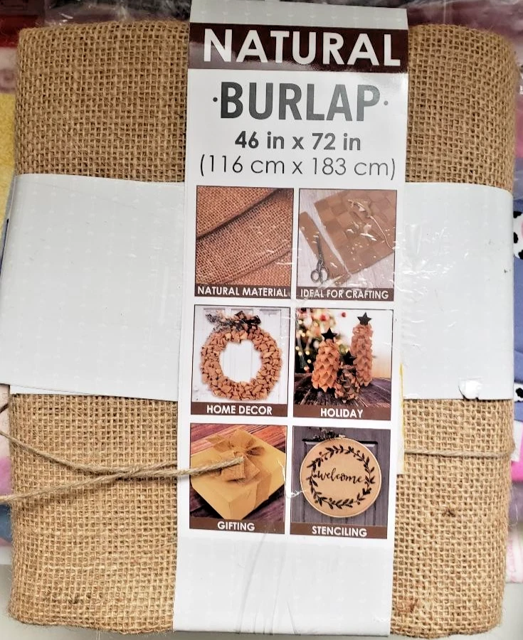Allen Company Folded Jute Burlap Craft Fabric 46"x72" Buffalo Check