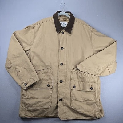 Chaqueta Abrigo Orvis XXL Cuello Pana Edredón Forrado Para Hombre Botón Tareas Granero Campo Foto 1 de 4