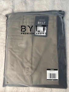 BYLT Premium Basics Executive Pants 2.0 Mens Taupe 34 Free Shipping A23 - Picture 1 of 5