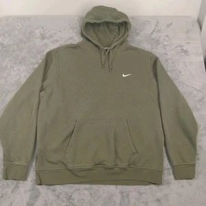 Nike Hoodie Herren Large olivgrün Pullover Fleece bestickt Swoosh Logo - Bild 1 von 16