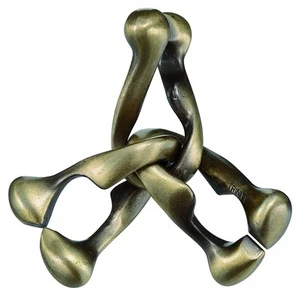 Hanayama Level 6 Cast Metal Brain Teaser Puzzle - Trinity - Picture 1 of 2