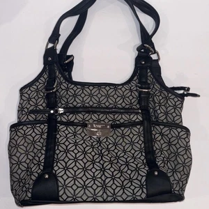 Rossetti grau schwarz Muster Handtasche Handtasche stilvoll Beuteltasche Schultertasche Damen " - Bild 1 von 10