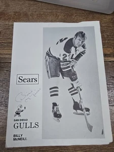 🌟 Authographed Photo - BILLY MCNEILL * San Diego Gulls Hockey Sears - Foto 1 di 5