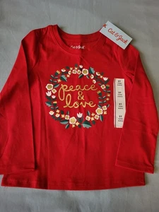 Kinder Weihnachten Langarmshirt Größe 3T Katze & Jack Neu mit Etikett - Bild 1 von 6