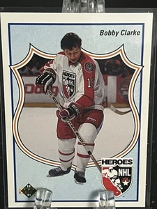 BOBBY CLARKE----1990-91 UPPER DECK----NHL HEROES---FREE SHIPPING - Picture 1 of 2