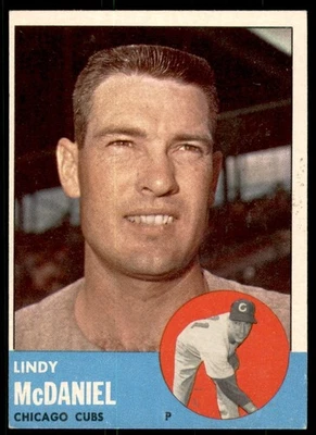 1963 Topps #329 Lindy McDaniel Chicago Cubs EX-EXCELENTE Foto 1 de 2