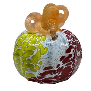 Vintage 4,5" großer mundgeblasener Glaskürbis sehr guter Zustand - Bild 1 von 10