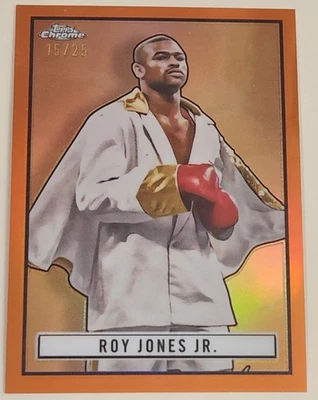 2024 Topps Cromo Roy Jones Jr. Ringside Naranja Refractor 15/25 SSP Foto 1 de 2