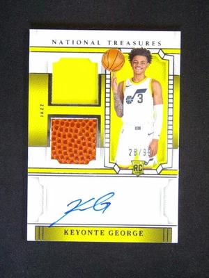 2023-24 Panini National Treasures Keyonte George RC Rookie Dual Patch Auto /99 - Image 1 of 3