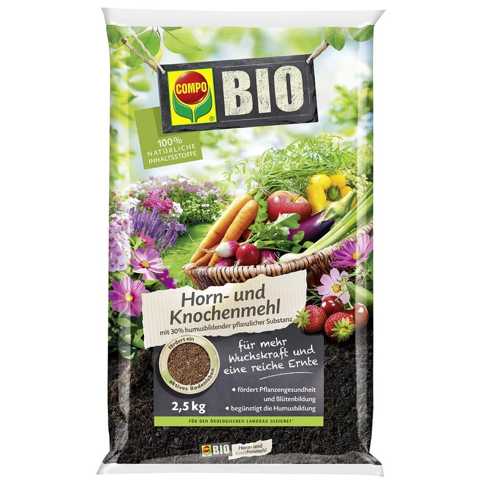 COMPO BIO Horn- und Knochenmehl 2,5 kg - Bild 1 von 1