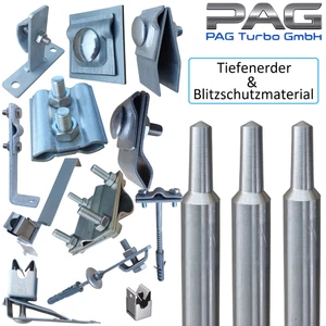 ✅ Tiefenerder Blitzableiter Material Blitzschutz Aluminium Draht Halter Klemmen - Bild 1 von 194