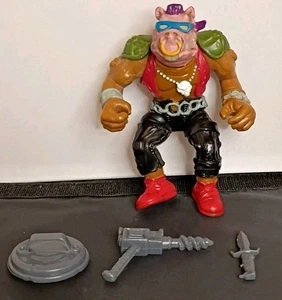 Modellino Bebop Teenage Mutant Ninja Turtles Soft Head 1988 vintage completo al 100% - Foto 1 di 23