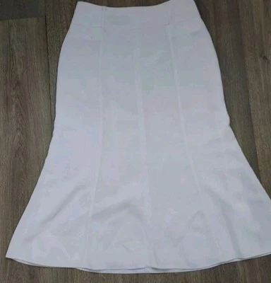 Falda para mujer Gerry Weber blanca midi 100 % poliéster talla 10 Reino Unido ocasiones nupciales Foto 1 de 4