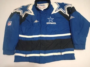 Vintage 90s Dallas Cowboys Pro Line Apex Puffer Jacket Size Large - Picture 1 of 17