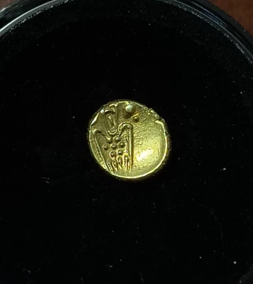 India holandesa Nagapatinam 1785-1792 dC Fanam de oro 💥Moneda de oro más pequeña del mundo💥 Foto 1 de 4