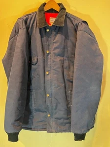 Vintage Berco Workwear Mantel 80er USA Made rot gefüttert Jacke XL - Bild 1 von 11