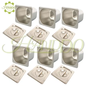 Confezione 6 Vassoi Portaoggetti 1/6 Misura 6" Profondità Acciaio Inox per Ristorante - Foto 1 di 13