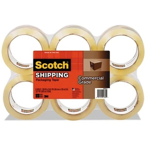 Scotch 3750 Commercial Grade Packaging Tape 1.88" x 54.6yds 3" Core Clear 6/Pack - Picture 1 of 9