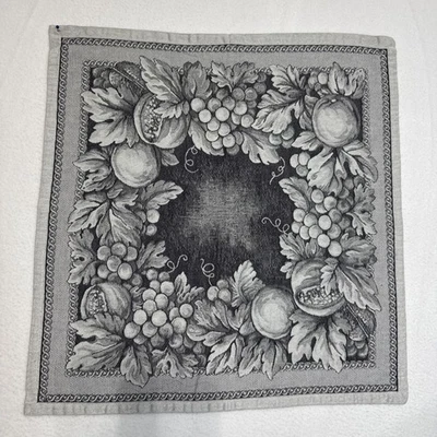 Williams Sonoma Jacquard FRUTTA Guardanapos Conjunto de 4 Algodão Cinza Feito na Itália Excelente Estado Usado - Imagem 1 de 4