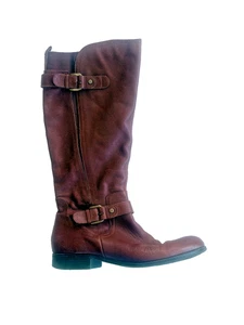 Naturalizer N5 Comfort Woman Riding Boots Equestrian Tall Leather Buckle Size 10 - Picture 1 of 7